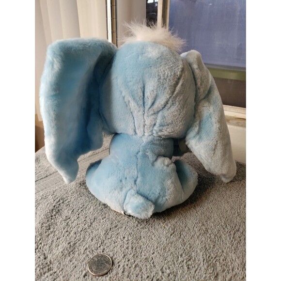 Commonwealth 1998 9"  BLUE ELEPHANT PLUSH TOY - Picture 3 of 5